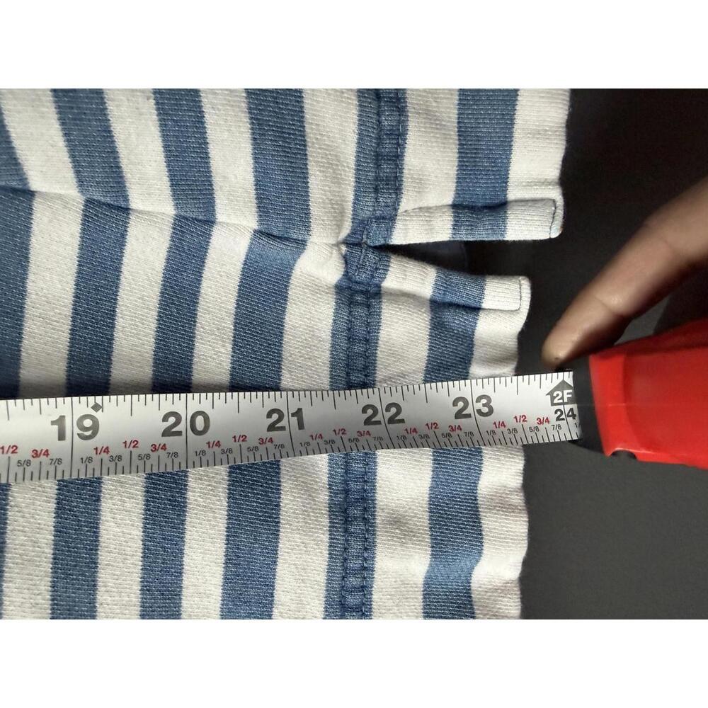 Joules Blue and White Striped Pullover Sweater with Button Collar - Picture 7 of 7